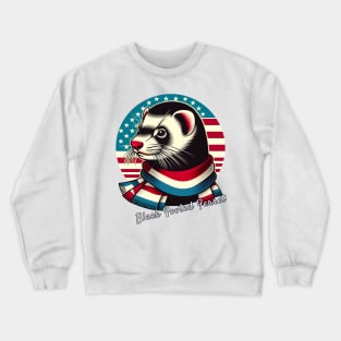 American endemic Animals: black  footed Ferret Crewneck Sweatshirt